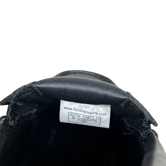 Florsheim Mens Work Shoe Leather XTR Composite Toe Slip Oil Resisting Black 8.5D - Picture 7 of 8